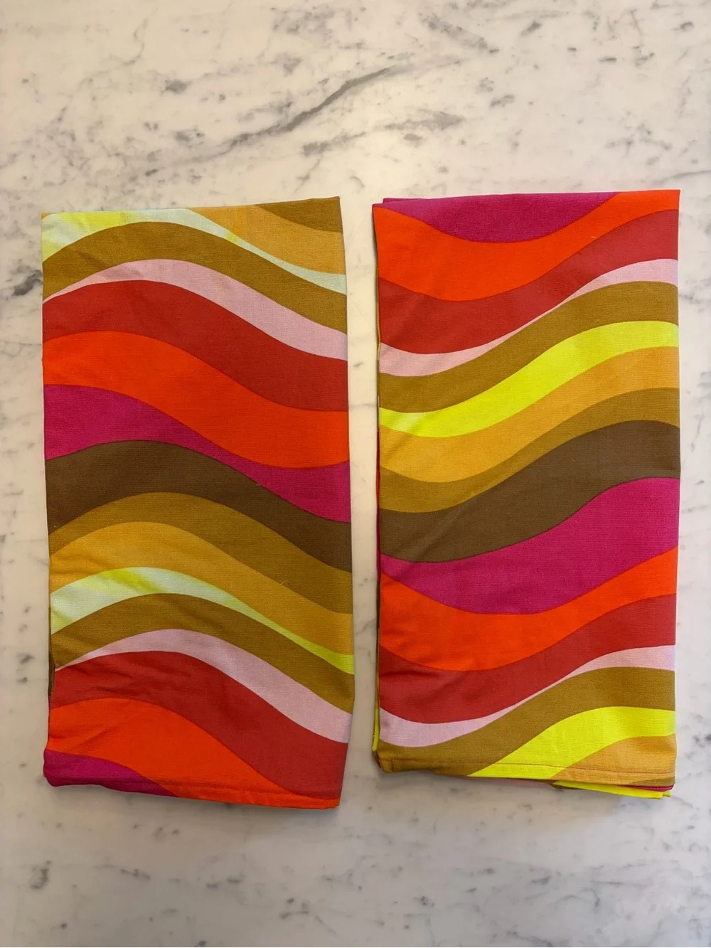 IKEA 20x20 Vibrant Wavy Multicolor Pillow Case (set of two)